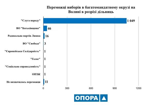 Результати виборів на Волині: жодна політична партія не перемогли на усіх дільницях