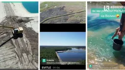 На Волині пофарбували воду в озері, щоб була як на Мальдівах (фото, відео)