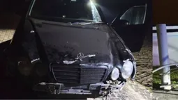 У Луцьку п'яний юнак на Mercedes протаранив паркан і втік із місця ДТП (фото)