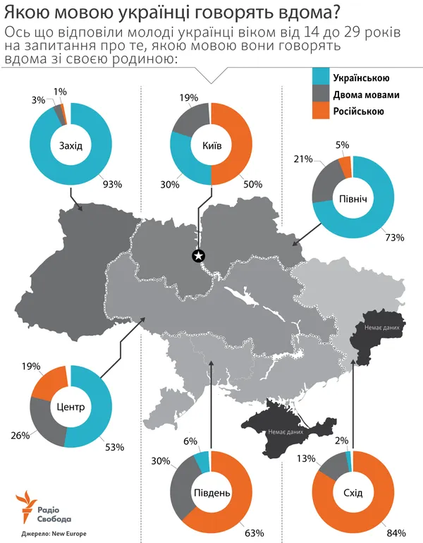 Якою мовою молоді українці говорять вдома