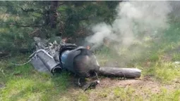 На Дніпропетровщині збили російську ракету: вона впала на галявині (фото)