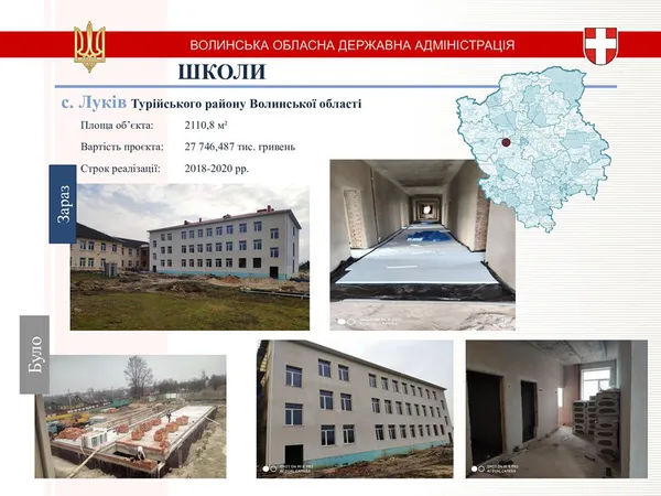 Школи, садочки, стадіони: на Волині модернізують 12 закладів освіти (інфографіка)