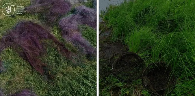 На Шацьких озерах браконьєри залишили понад кілометр сіток у водоймах