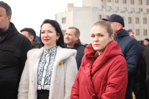 Прапори та сотні людей: як у Луцьку святкували День єднання (фото, відео)