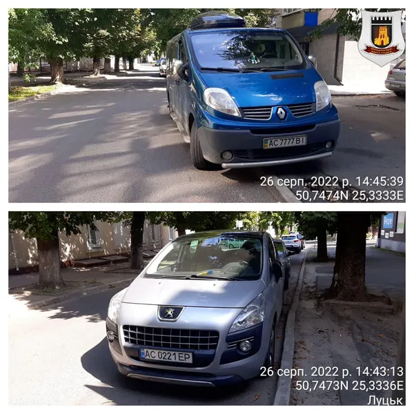 У Луцьку муніципали покарали водіїв за паркування в центрі міста (фото)