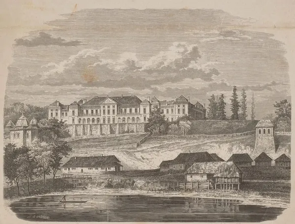 Палац у Вишнівці, малюнок 1870 року