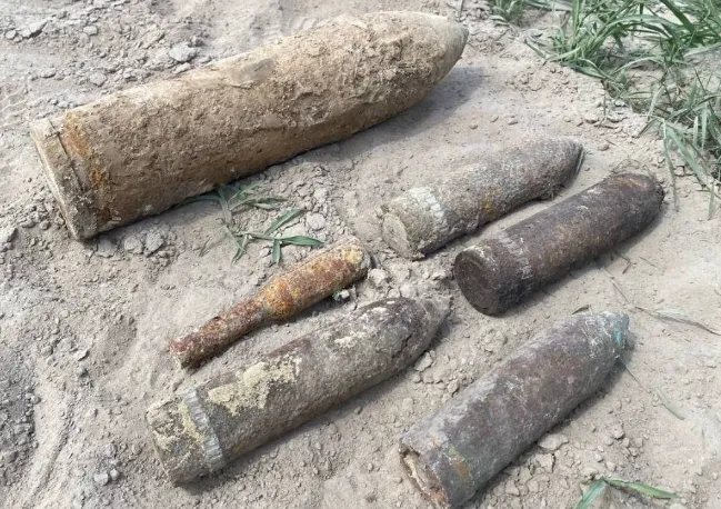Ручна граната і п'ять снарядів: на Волині знайшли старі боєприпаси (фото)