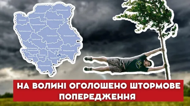 Пориви вітру та дощ: на Волині оголосили штормове попередження (відео)