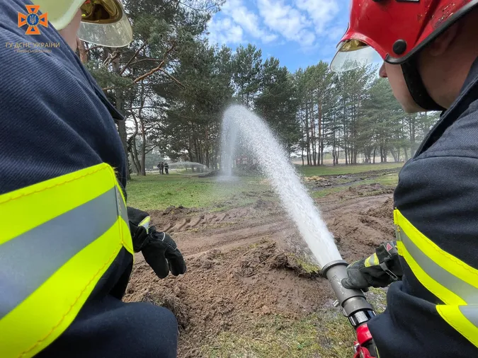 На Волині лісівники і рятувальники «приборкували» вогонь у лісі (фото)