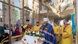У селі Велимче заклали капсулу у фундамент нової церкви ПЦУ (відео)