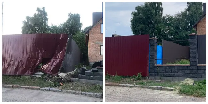 Зруйнований у Луцьку паркан відновили за гроші водійки тролейбуса (фото)