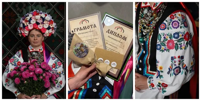 Переколяна гладь, лускавки і волинська крайка: весільний стрій з Любешівщини вдруге отримав нагороду (фото)