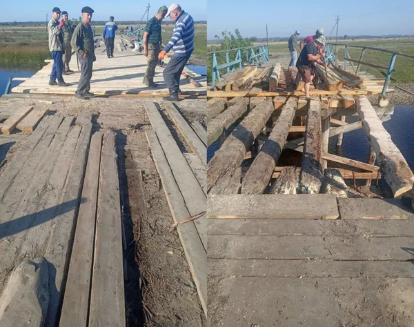 На Волині жителі села змушені самостійно ремонтувати «неіснуючий» міст (фото)