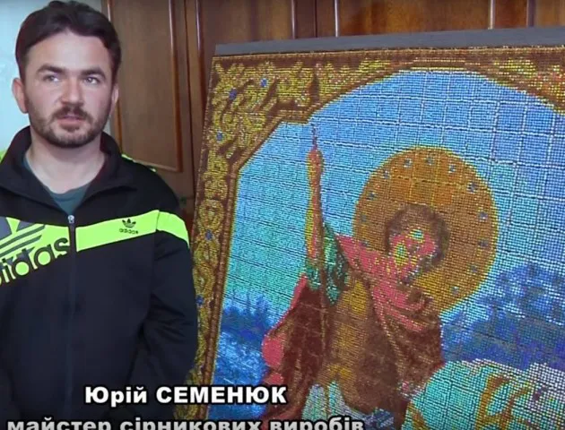 Виняткова ікона з сірників