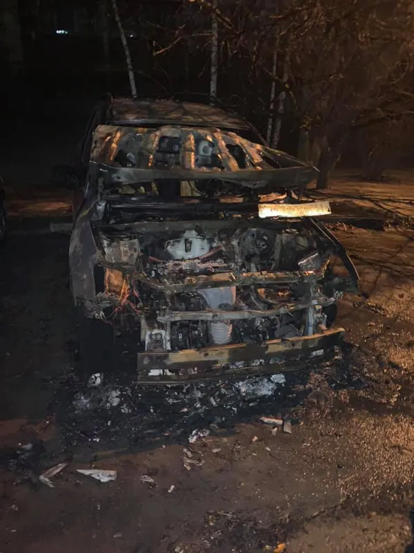Співголові об'єднання «Батьки SOS» спалили автомобіль (фото)