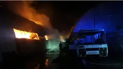 Масштабна пожежа: на Київщині горів меблевий склад (фото)