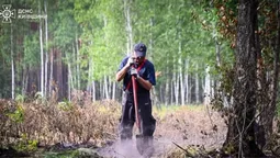 Рятувальники ліквідували пожежу у Чорнобильській зоні відчуження (фото)