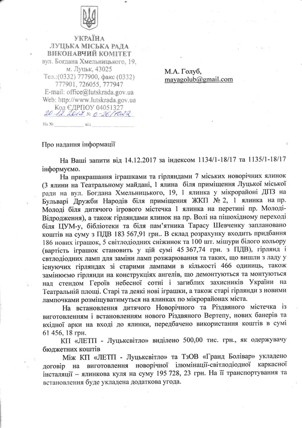 Луцьк новорічний: у скільки обійшлися прикрашені ялинки (фото)