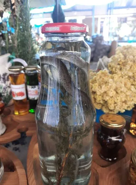 На луцькому ринку продають ліки, настояні на отруйних зміях (фото)