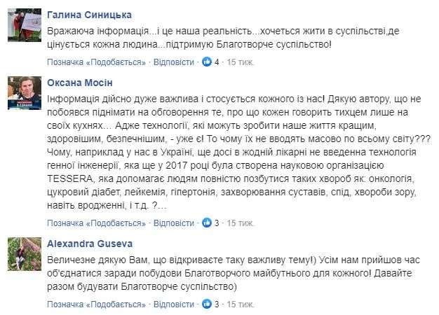 Коментарі під публікацією