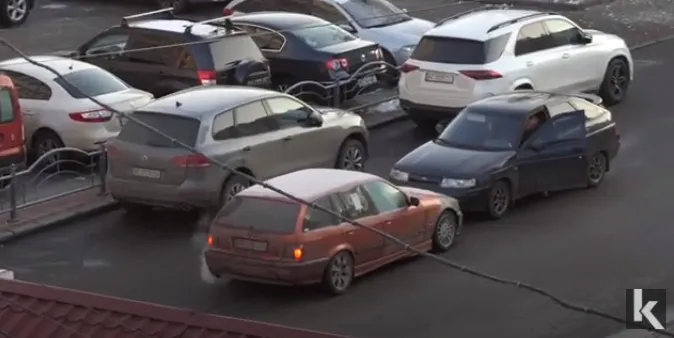 У Луцьку принциповий «бляхар» провчив автохама (відео)