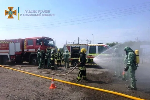 «Витік аміаку на залізниці», – у Ковелі тренувалися рятувальники (фото)