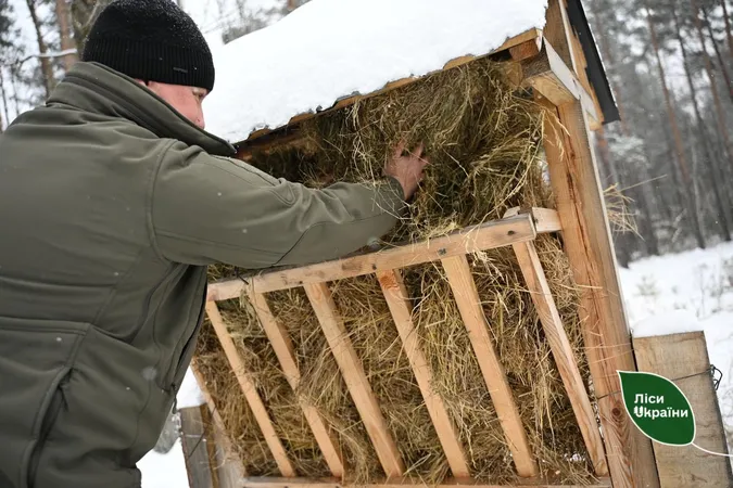 Як у люті морози підгодовують диких звірів волинських лісів (фото)