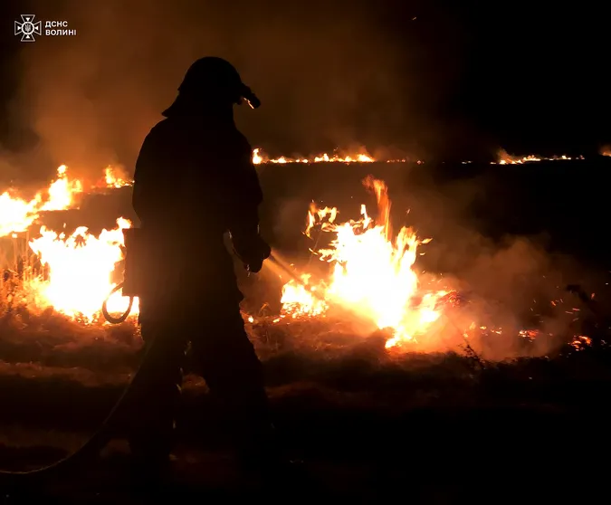 На Ковельщині через необережних людей загорілася трава і чагарники