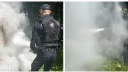 У Луцьку біля ліцею здійнялась пожежа (відео)