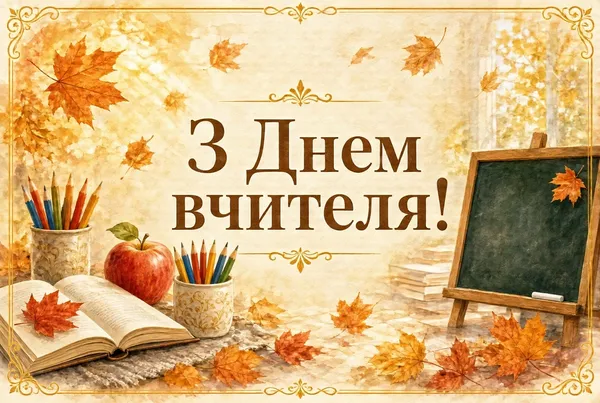 З Днем учителя 2026: красиві листівки та найкращі привітання у віршах й прозі