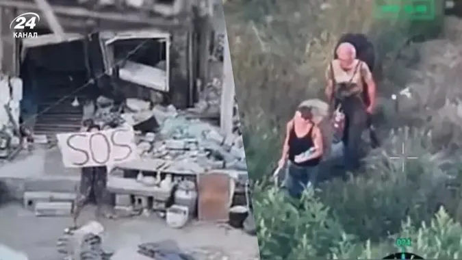 Побачили SOS із дрона: бійці 141-ї бригади евакуювали двох жителів Донеччини (відео)