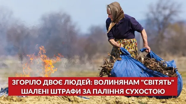 На Волині через паління сухостою та трави загинуло двоє людей (відео)