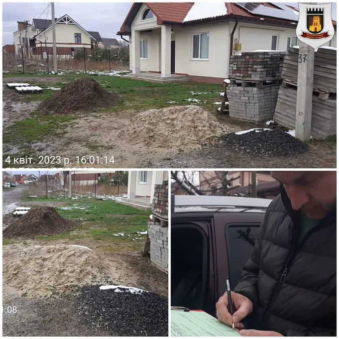 У Зміїнці за пісок і щебінь біля хати покарали чоловіка (фото)