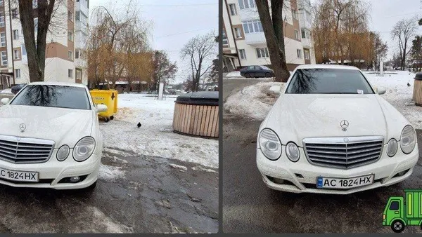 Заблокував сміттєвоз: у Луцьку водій отримав штраф за паркування біля контейнерів