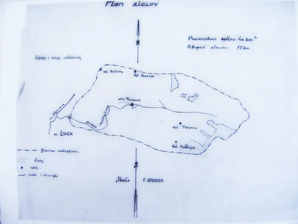 План водозбірної території Сапалаївки виконаний в 1930-х роках польськими гідрологами