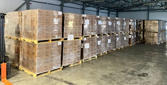 На Волинь доставили 240 тонн придбаних за криптовалюту сухпайків зі США (фото)