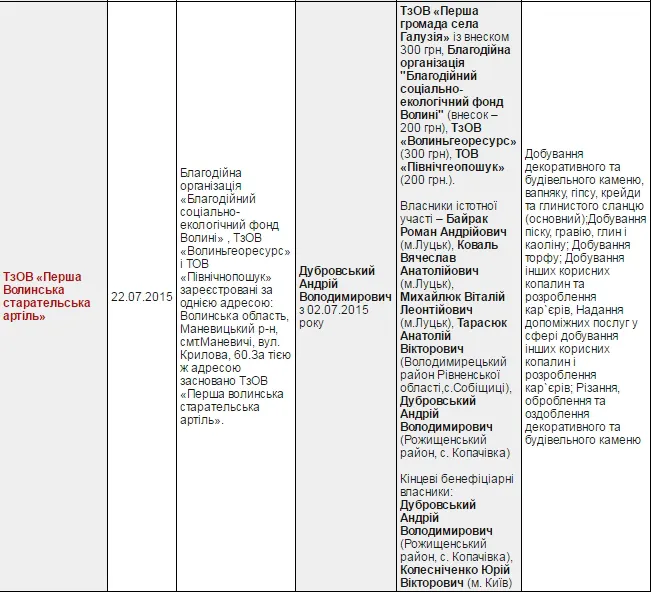Бурштин на Волині хочуть видобувати фірми київського власника