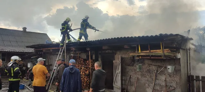 На Волині через грозу загорівся хлів, де були свині (фото)