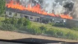 Під Луцьком живцем горять тварини на фермі (відео)