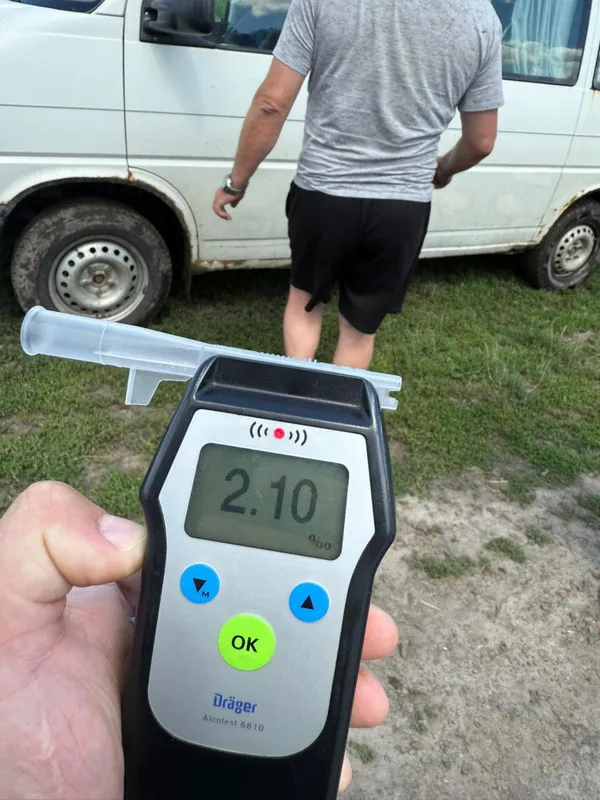 На Волині п'яний шофер надув понад 2 проміле алкоголю