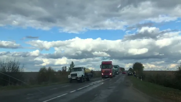 Аварія під Луцьком: автомобіль злетів у кювет (відео)