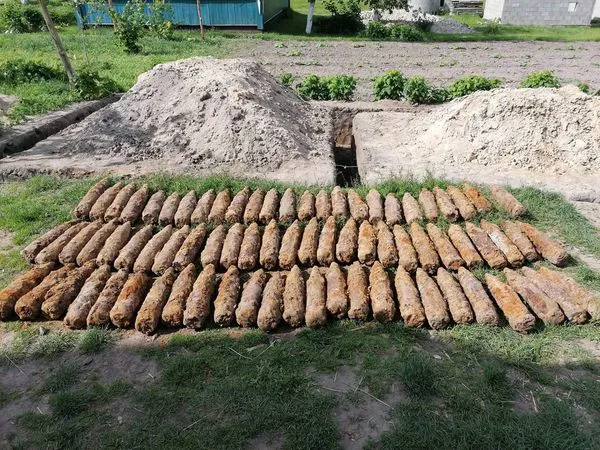 На території приватного господарства на Ковельщині знайшли 77 артснарядів (фото, відео)