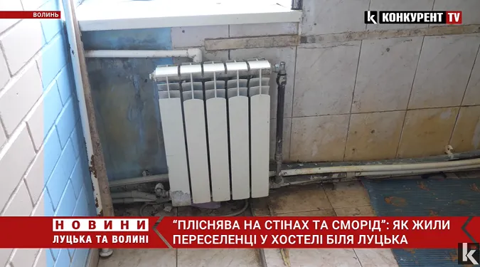 Пліснява на стінах та сморід: як жили переселенці у хостелі біля Луцька (відео)