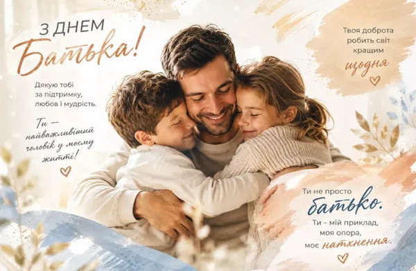 З Днем батька: гарні листівки і найкращі привітання