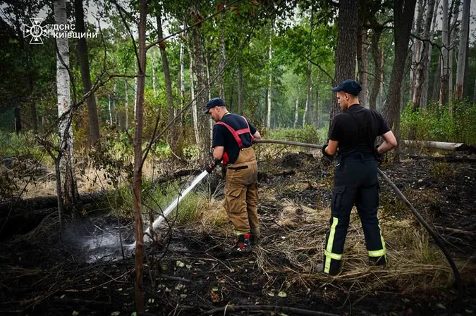 Рятувальники ліквідували пожежу у Чорнобильській зоні відчуження (фото)