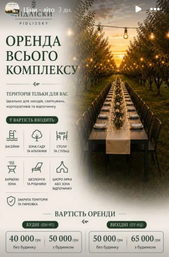 Великий басейн і фундуковий сад: біля Луцька відкрили нову локацію для відпочинку (фото)