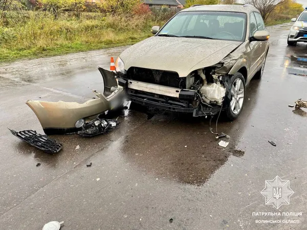 У Ковелі – ДТП: потрощились Honda і Subaru (фото)