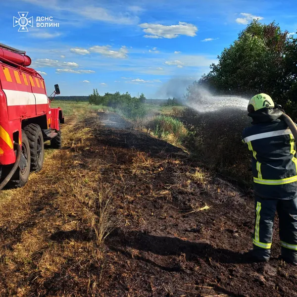 Волинь – у вогні: за день в області сталося 7 займань