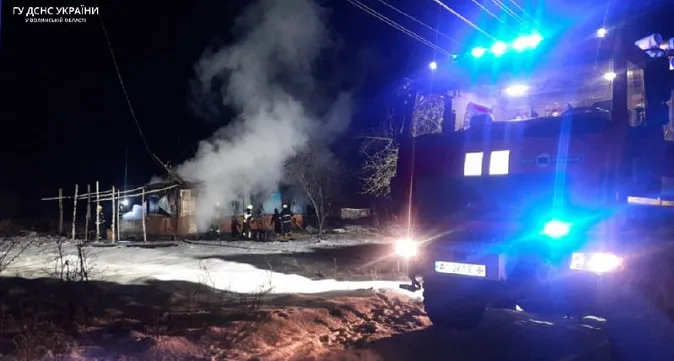 На Волині пенсіонер загинув у пожежі (відео)
