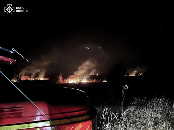 Волинь – у вогні: за добу гасили понад десяток пожеж